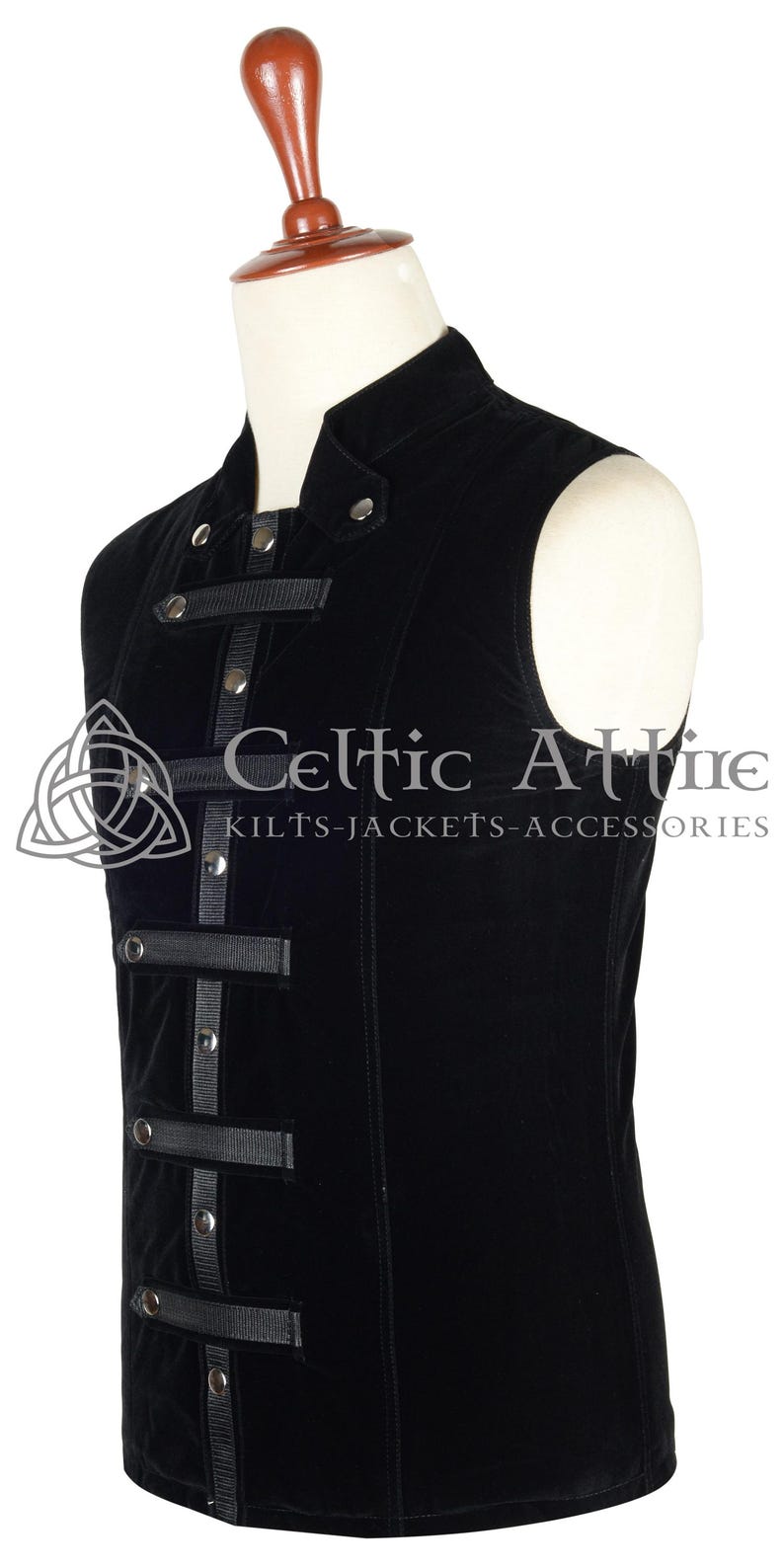 Men's Velvet Waistcoat - Victorian Style Wedding Vest - Custom Made Gothic Steampunk Waistcoat - Dark Academia Groomsmen Attire