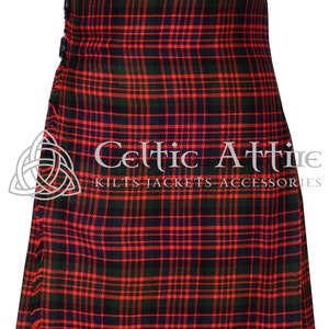 Macdonald Tartan Scottish 8 Yard Kilt - Highland Games Kilt - 13 Oz Tartan Kilts for Men - Made to Order