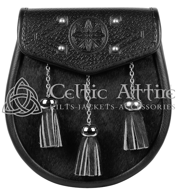Kilt Emporium: Echte lederen kilt verlengriemen gesp extenders - 7 x 1,25 riem extender voor mannen - aanpasbare pasvorm en zware metalen gesp extender - set van 3, zwart