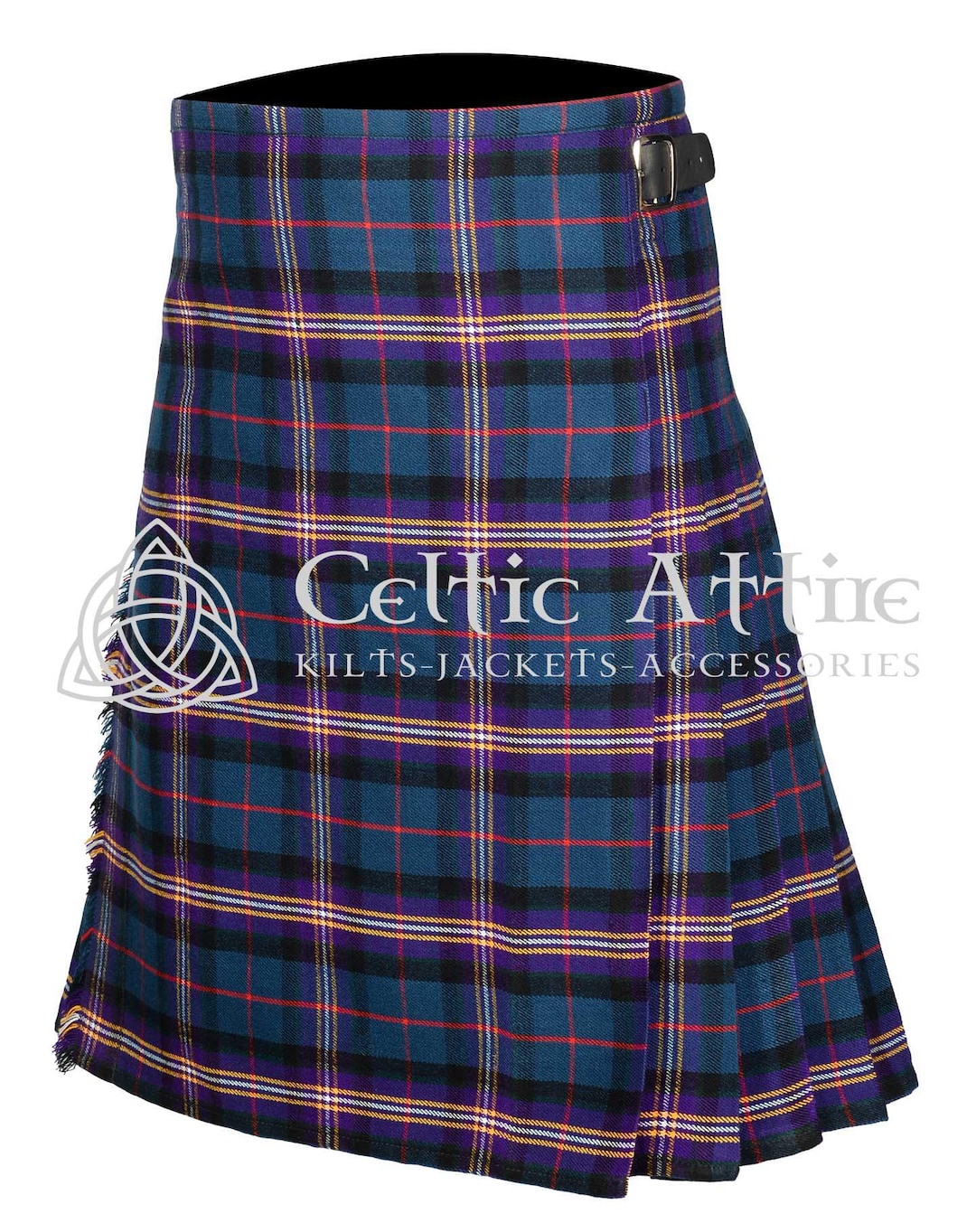 Masonic Tartan Scottish 8 Yard Kilt Highland Games Kilt 16 Oz