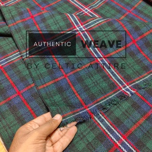 Scottish National Tartan Fabric - 16 Oz Acrylic Scottish Tartan - Machine Washable - Running Yards - 54 Inches Width - Upholstery Fabric