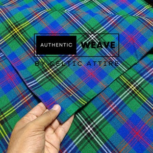 Clan Wood Tartan Fabric - 16 Oz Acrylic Scottish Tartan - Machine Washable - Running Yards - 54 Inches Width - Upholstery Fabric