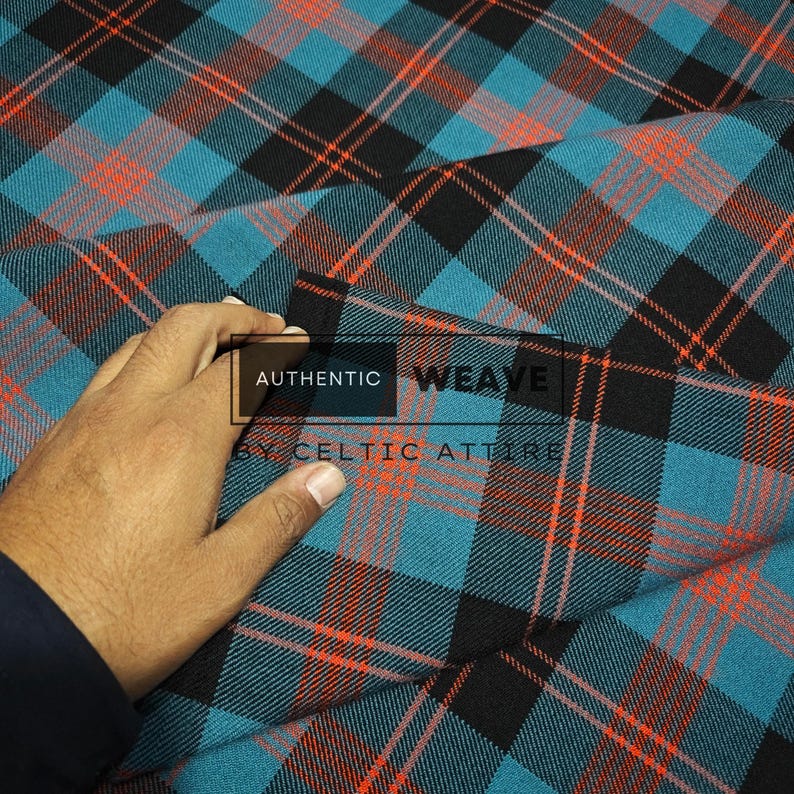 Angus Ancient Tartan Fabric Running Yards - Woven by Celtic Attire