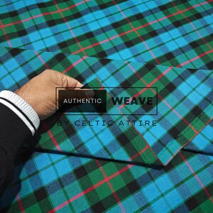 Gunn Ancient Tartan Fabric Polyviscose - Woven by Celtic Attire