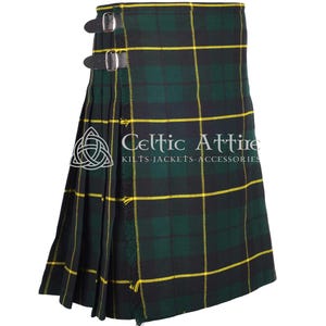 Wallace Hunting Tartan Kilt - Scottish 8 Yard Kilt For Men - 16 Oz Heavy Tartan - Made to Order Highlander Kilt - Premium Handmade Kilt