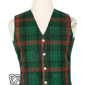Choose your Clan Tartan - Hand Made Traditional Scottish 5 Buttons Tartan Plaid Waistcoat / Celtic Vest - Kilt vest - Tartan Vest