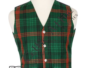 Wähle deinen Clan Tartan - Handgemachte traditionelle schottische 5 Knöpfe Tartan Karierte Weste / Keltische Weste - Kilt Weste - Tartan Weste