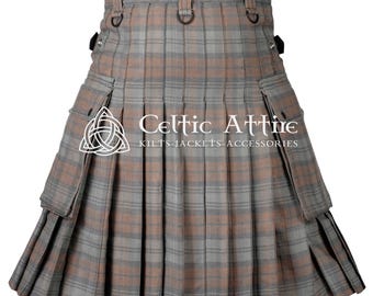 Premium Made-to-Order Scottish Tartan Utility Kilt for Men - 300 Colors