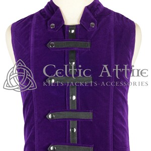 Men's Velvet Waistcoat - Victorian Style Wedding Vest - Custom Made Gothic Steampunk Waistcoat - Dark Academia Groomsmen Attire