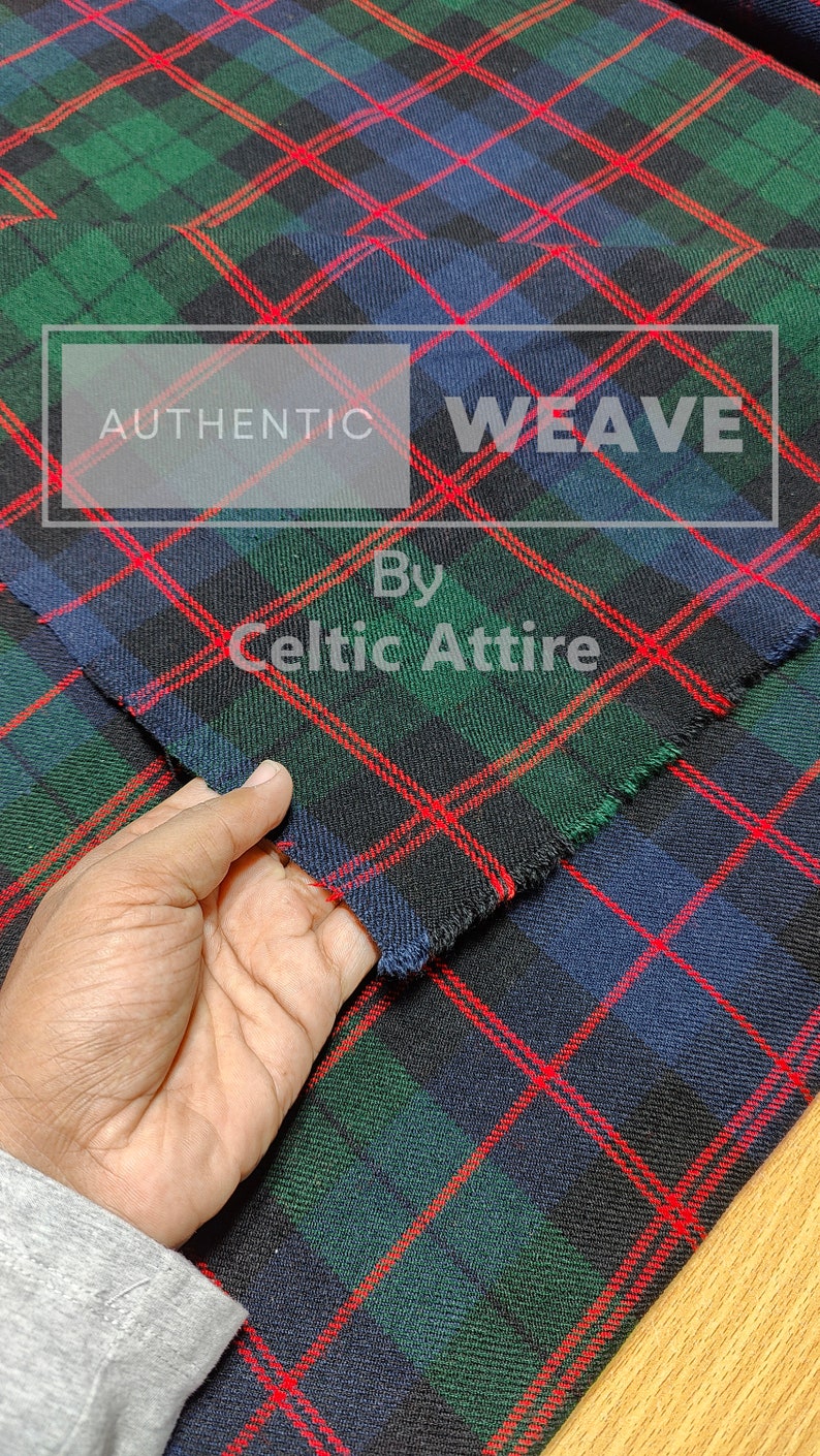 Guthrie Modern Tartan Fabric - 16 Oz Acrylic Scottish Tartan - Machine ...