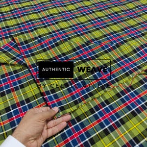 Culloden Tartan Fabric - 16 Oz Acrylic Scottish Tartan - Machine Washable - Running Yards - 54 Inches Width - Homespun Fabric