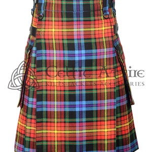 Premium Handmade - LGBTQ Pride Utility Kilt Skirt - LGBT Gift Idea - Pride Gift - Pride Skirt