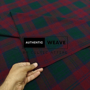 Lindsay Tartan Fabric - 16 Oz Acrylic Scottish Tartan - Machine Washable - Running Yards - 52 Inches Width - Homespun Fabric