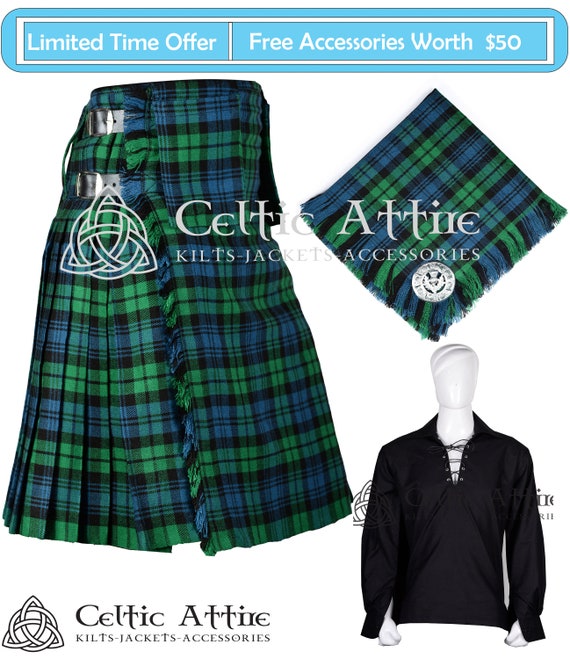 ORGULLO DE ESCOCIA Hombre Kilt Tartán Kilts Highland Vestido EUR