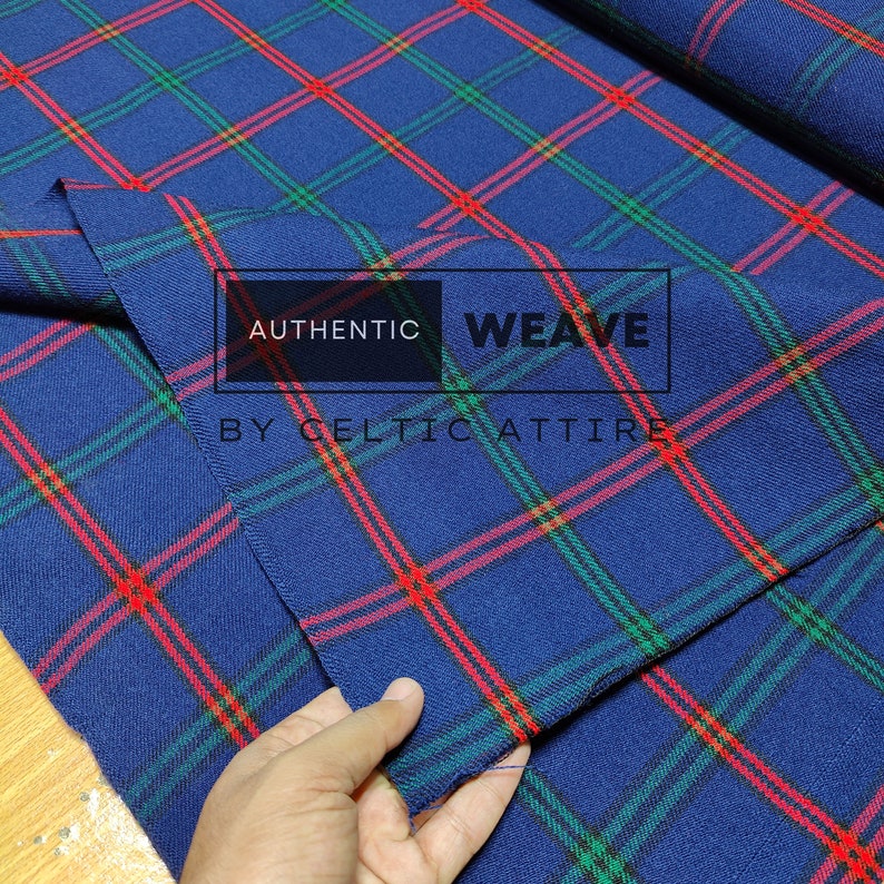 Montgomery Tartan Fabric - 16 Oz Acrylic Scottish Tartan - Machine ...
