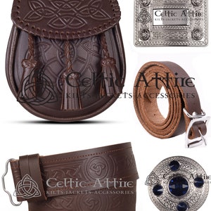 Boucle De Ceinture Kilt Celtique – Nœud Rond Argent – Laiton – 7,6 Cm – Neuf