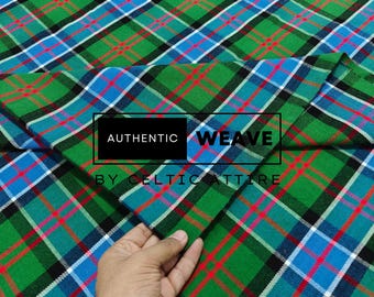 Sinclair Ancient Tartan Fabric - 16 Oz Acrylic Scottish Tartan - Machine Washable - Running Yards - 52 Inches Width - Homespun Fabric