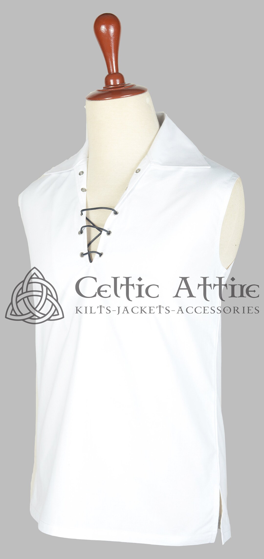 Men's Sleeveless Jacobite Ghillie Shirt Size S to 6XL 6 Colors Kilt ...