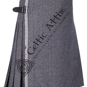 Kilt da uomo in tweed scozzese fatto a mano di alta qualità da 8 metri - Kilt tradizionale Highlander - Kilt pesante da 16 Oz - Kilt su misura
