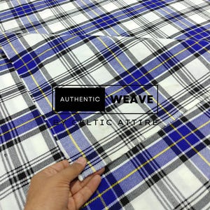Hannay Tartan Fabric - 16 Oz Acrylic Scottish Tartan - Machine Washable - Running Yards - 54 Inches Width - Homespun Fabric