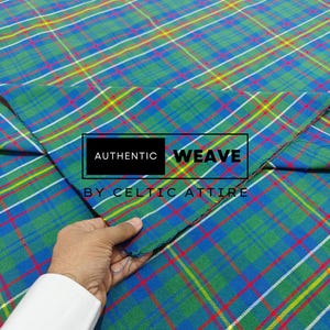 Hunter Ancient Tartan Fabric - 16 Oz Acrylic Scottish Tartan - Machine Washable - Running Yards - 52 Inches Width - Homespun Fabric