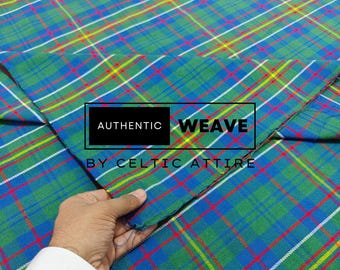 Hunter Ancient Tartan Fabric - 16 Oz Acrylic Scottish Tartan - Machine Washable - Running Yards - 52 Inches Width - Homespun Fabric