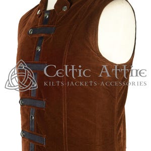 Men's Velvet Waistcoat - Victorian Style Wedding Vest - Custom Made Gothic Steampunk Waistcoat - Dark Academia Groomsmen Attire