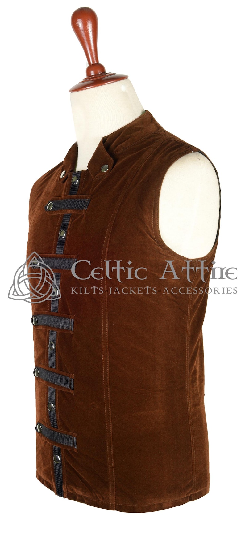 Men's Velvet Waistcoat - Victorian Style Wedding Vest - Custom Made Gothic Steampunk Waistcoat - Dark Academia Groomsmen Attire
