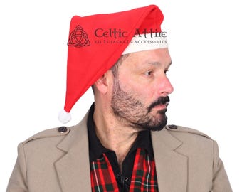 Onkel Jan Nikolausmütze - Weihnachtsmütze - Handgemachtes Weihnachtsgeschenk - Rote Wollmütze
