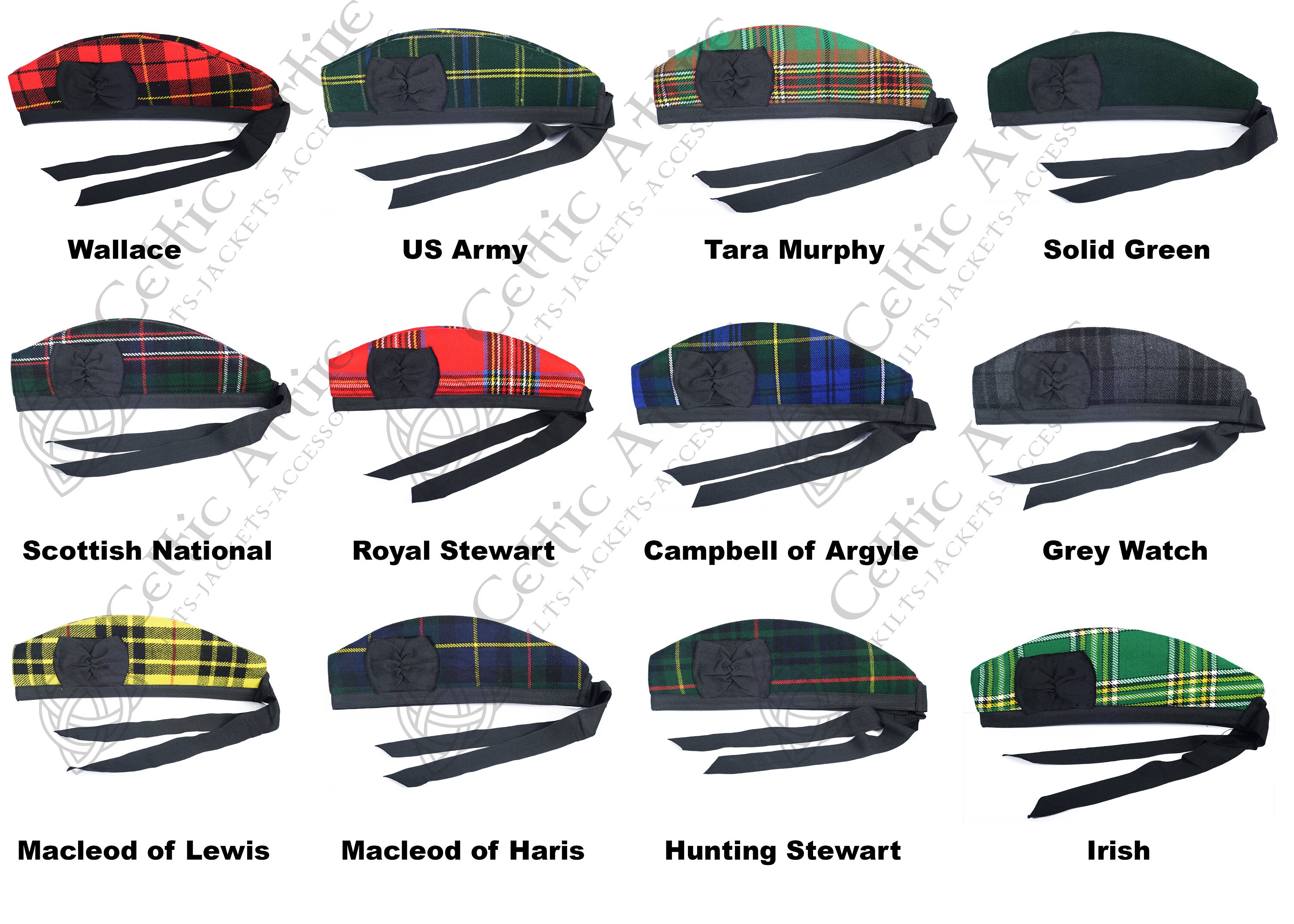 Scottish Glengarry Hat Highlander Military Cap Etsy