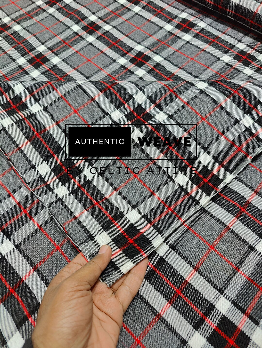 Thomson Gray Pattern Thomson Gray Tartan Fabric - 16 Oz Acrylic Scottish Tartan - Machine ...