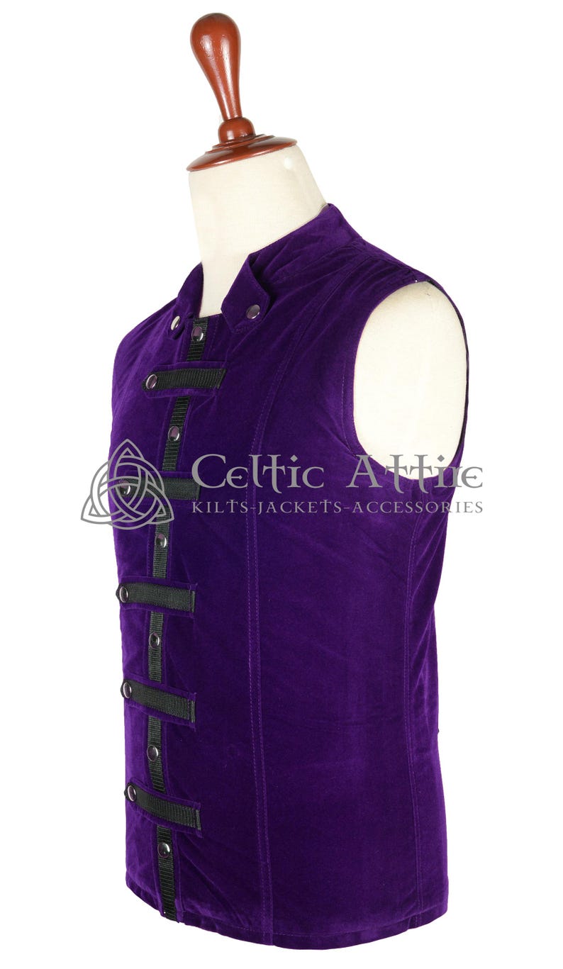 Men's Velvet Waistcoat - Victorian Style Wedding Vest - Custom Made Gothic Steampunk Waistcoat - Dark Academia Groomsmen Attire
