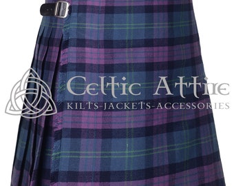 Great Scott Tartan 8 Yard Kilt - Premium Handmade - Made to Order - Men's Traditional Scottish Highlander Kilt - 16 Oz Medium Weight