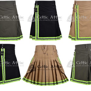 Firefighter Kilt - Scottish Utility Kilt - Fireman Kilt - Tactical Utility Kilt - Fire Department Kilt - Modern Cargo Pockets Kilt