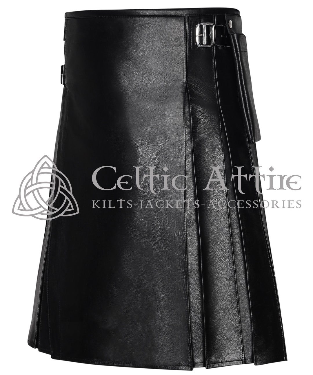 Premium Handmade Black Leather Traditional Style Utility KILT - Etsy
