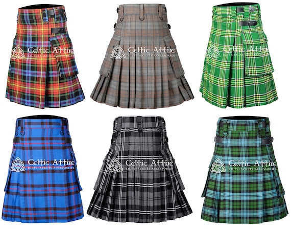 William Galt Flashes Per Kilt Scozzesi In Tartan Multicolore - Con Fibbia E Giarrettiera Pesanti, Taglia Unica, Unisex Adulti Saint Tail - Foto 9