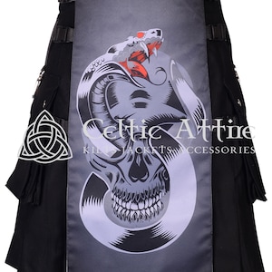 Gothic Kilt - Cotton Utility Kilt - Punk Rock Throng - Custom Made - Custom Design