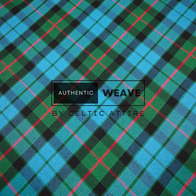 Gunn Ancient Tartan Fabric Polyviscose - Woven by Celtic Attire