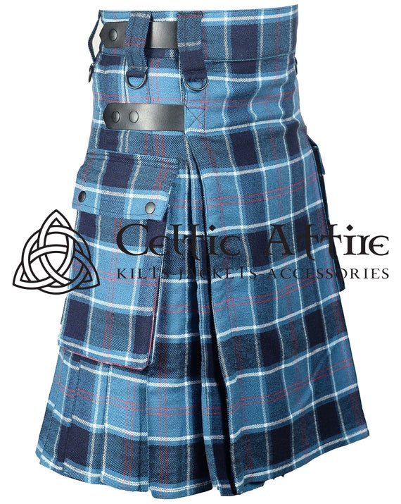 Navy blue top kilt skirt