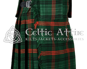 Premium - Feito sob encomenda - KILT TARTAN escocês de 8 jardas - Bolsos removíveis - Tecido acrílico de 16 onças - Ross Hunting Modern Tartan