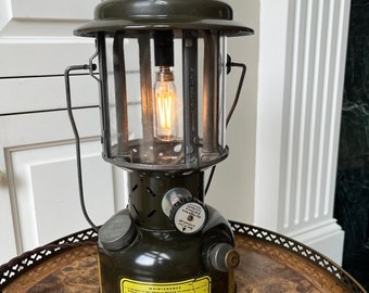 Electric Dimmable 1968 USA Military Issue Lantern with Rotary Dimmer