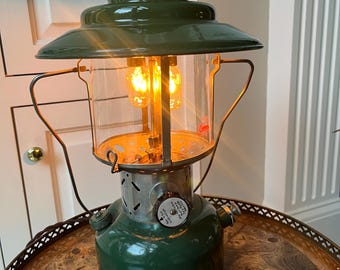 Electric Rotary Dimmable Vintage Big Hat Coleman Lantern Table