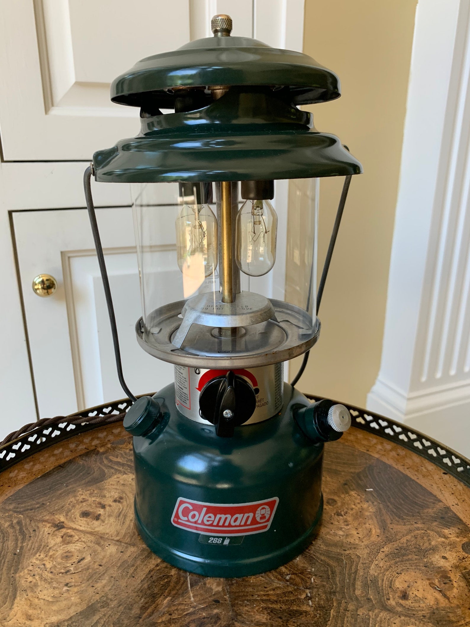 Electric Vintage Coleman Model 288 Double Mantle Lantern Etsy