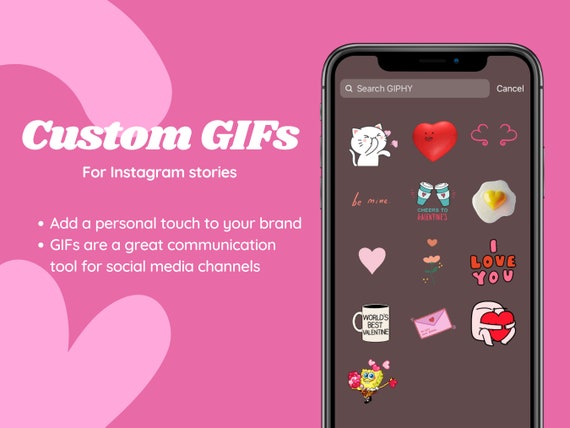 Custom GIF Sticker Set for Instagram Stories Personalised | Etsy