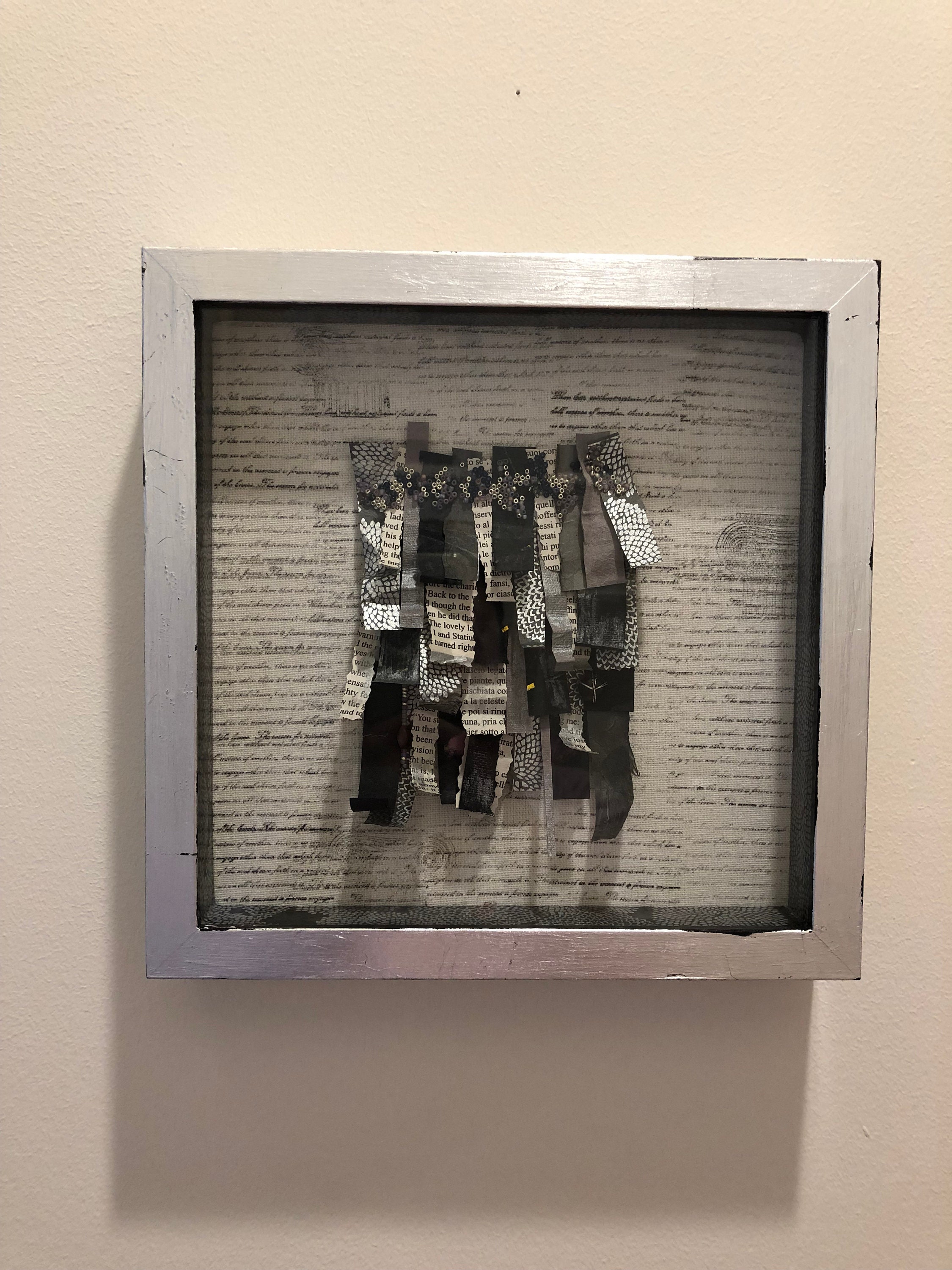 Arte original abstracto de la caja de sombras de medios mixtos Etsy