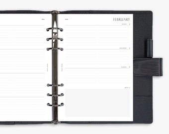 2024 Weekly Planner Inserts (Horizontal) - PRINTED - Week on Two Pages - Planner Inserts & Agenda Refill - Pocket / Personal / A5