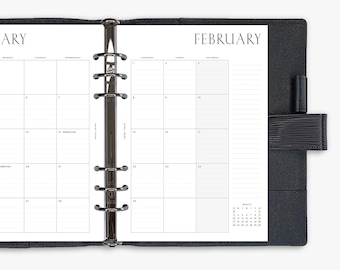 2024 Monthly Planner Inserts - PRINTED - Planner Inserts & Agenda Refill - Pocket / Personal / A5