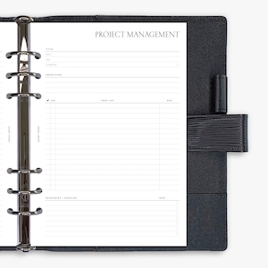 Project Management - PRINTED - A5 / GM / Large - Planner Inserts & Agenda Refill