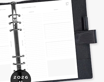 2026 Tagesplaner Einlagen (April-Dezember) - BEDRUCKT - A5 / GM / Large - Planer Einlagen & Agenda Refill