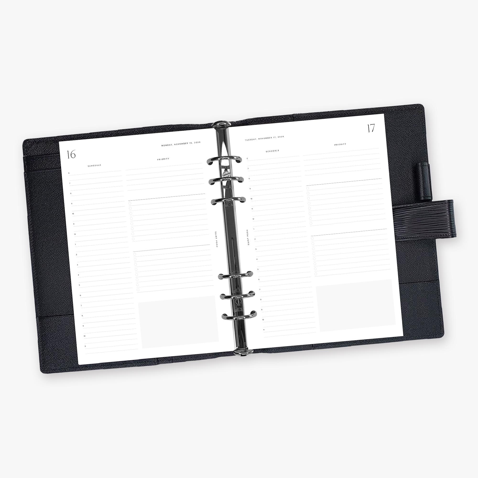 2026 Daily Planner Inserts (july-december) - PRINTED - A5 / GM / Large ...